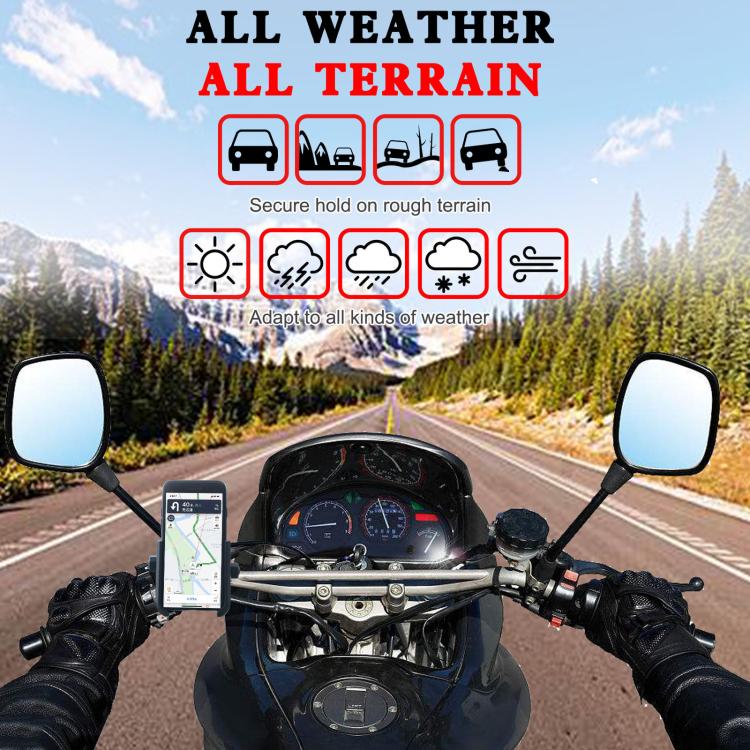 Bicycle Motorcycle Riding Navigation Aluminum Alloy Rotating Phone Holder(Silver) - Image 6