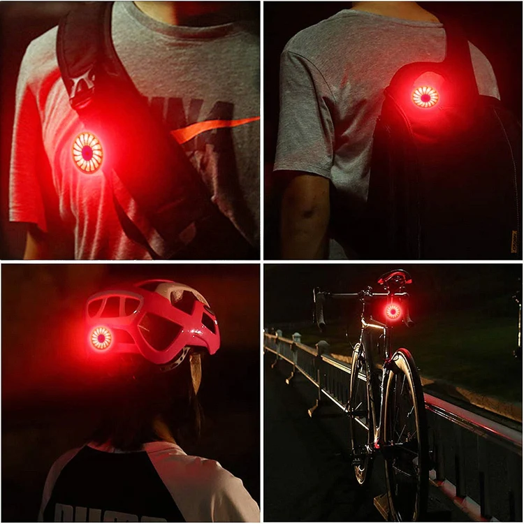 Bicycle Smart Sensor Brake Light USB Tail Light Warning Light(Silver) - Image 7