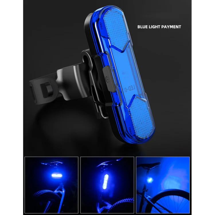Bicycle USB Rechargeable Taillight LED Tail Lamp (Blue Light) - Image 13