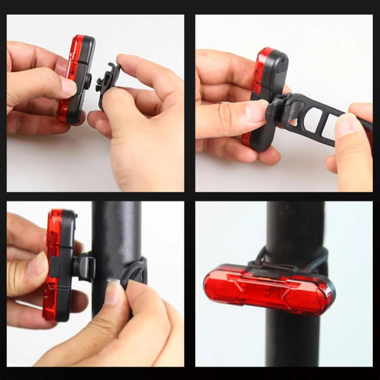 Bicycle USB Rechargeable Taillight LED Tail Lamp (Blue Light) - Image 9