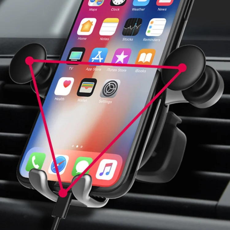 Big Eyes Pattern Gravity Cartoon Air Vent Car Mount Phone Holder(Black) - Image 12