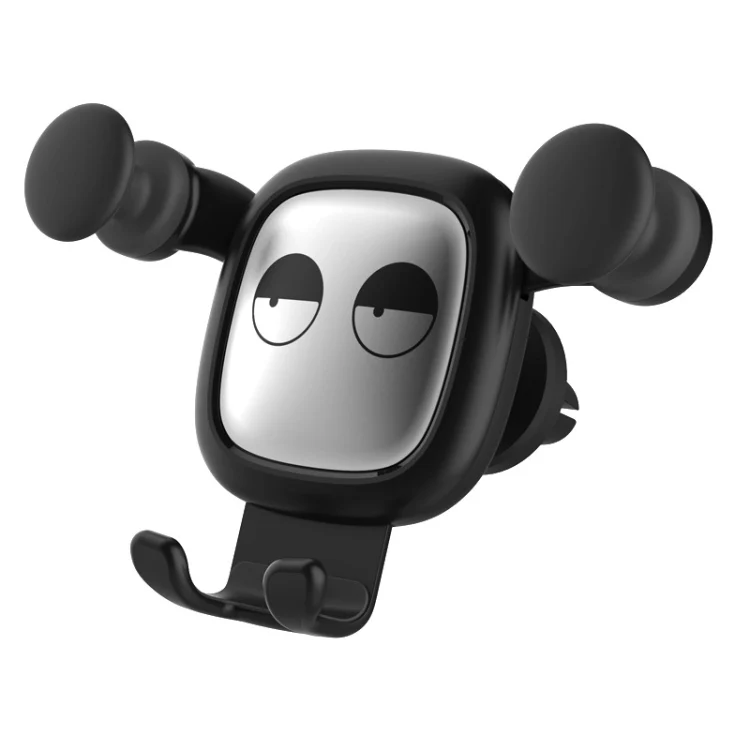 Big Eyes Pattern Gravity Cartoon Air Vent Car Mount Phone Holder(Black) - Image 2