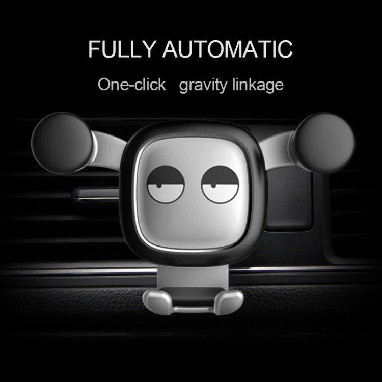 Big Eyes Pattern Gravity Cartoon Air Vent Car Mount Phone Holder(Black) - Image 8