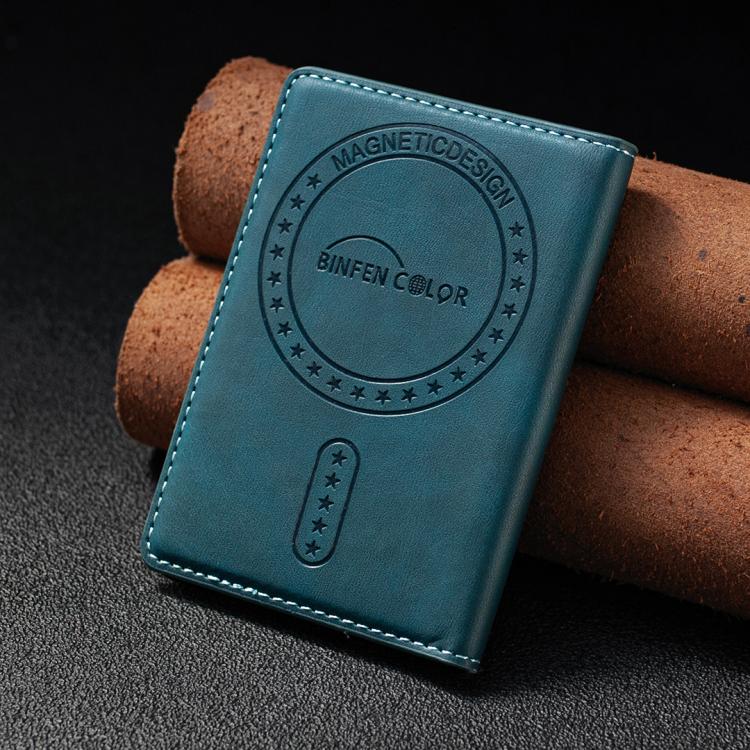 BINFEN COLOR BFK39 Calf Texture Vegan Leather Magnetic Wallet Card Holder(Green) - Image 9