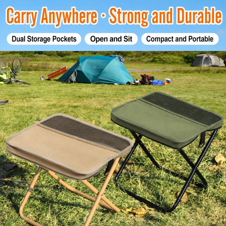 BK-011 Outdoor Foldable Crossbody Bag Stool Portable Simple Fold-Up Handbag Chair, Spec: Black Large - Image 2