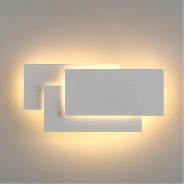 Black circle 18W Creative Simple Bedroom Bedside Living Room Restaurant Hotel Study Hall Corridor Aisle Light LED Tower Stack Wall Lamp(Warm Light) - Image 4