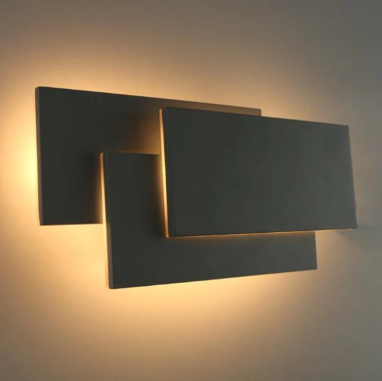 Black circle 18W Creative Simple Bedroom Bedside Living Room Restaurant Hotel Study Hall Corridor Aisle Light LED Tower Stack Wall Lamp(Warm Light) - Image 5
