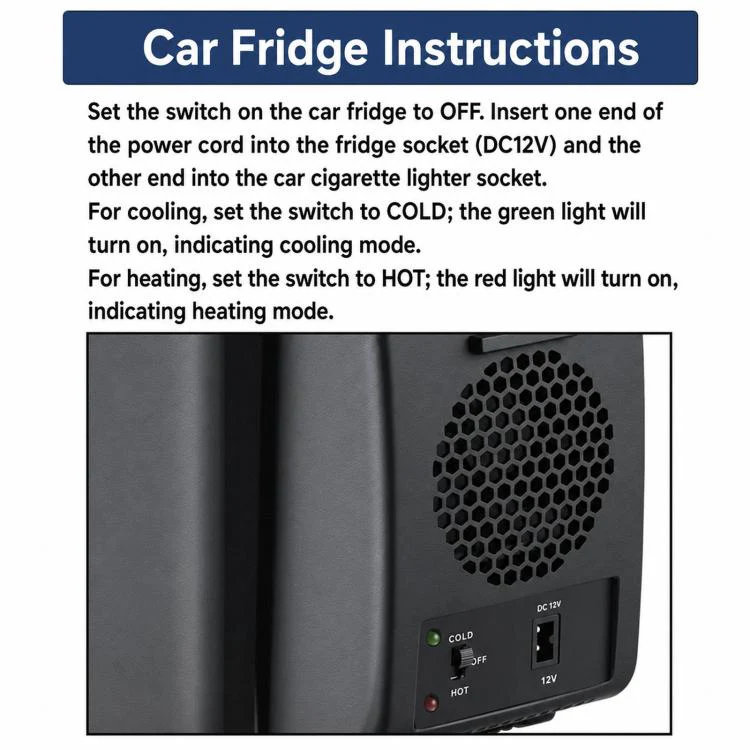 BLD-06A Portable Car Fridge Mini Heating & Cooling Box For Vehicle Use, Spec: 6L 12V - Image 10