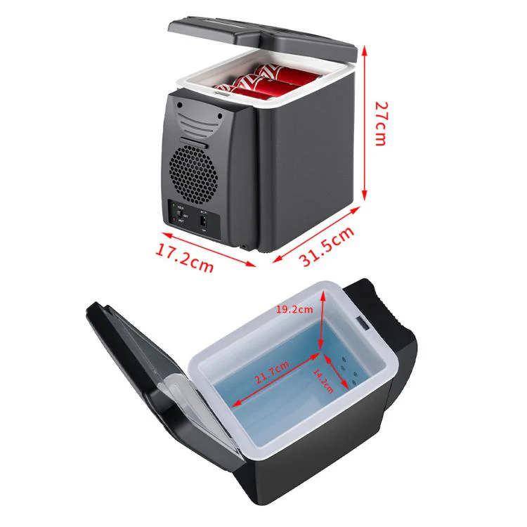 BLD-06A Portable Car Fridge Mini Heating & Cooling Box For Vehicle Use, Spec: 6L 12V Double-Hole - Image 11