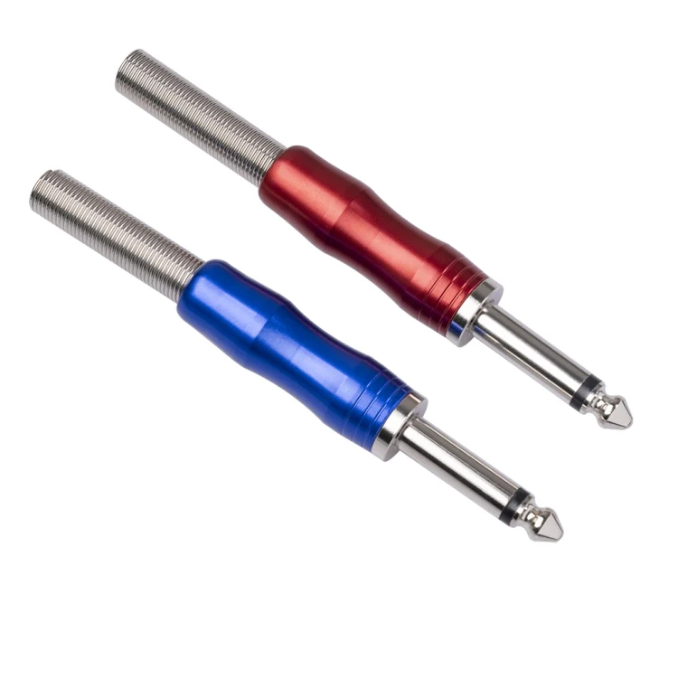 BLS01 DIY Soldering 6.35mm Mono Guitar Audio Cable Plug(Blue) - Image 5
