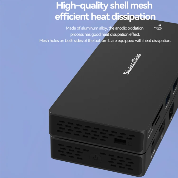 Blueendless 12-In-1 HD Multifunctional Docking Station 10Gbps Splitter With Switch(Dual 8K HDMI+DP) - Image 13