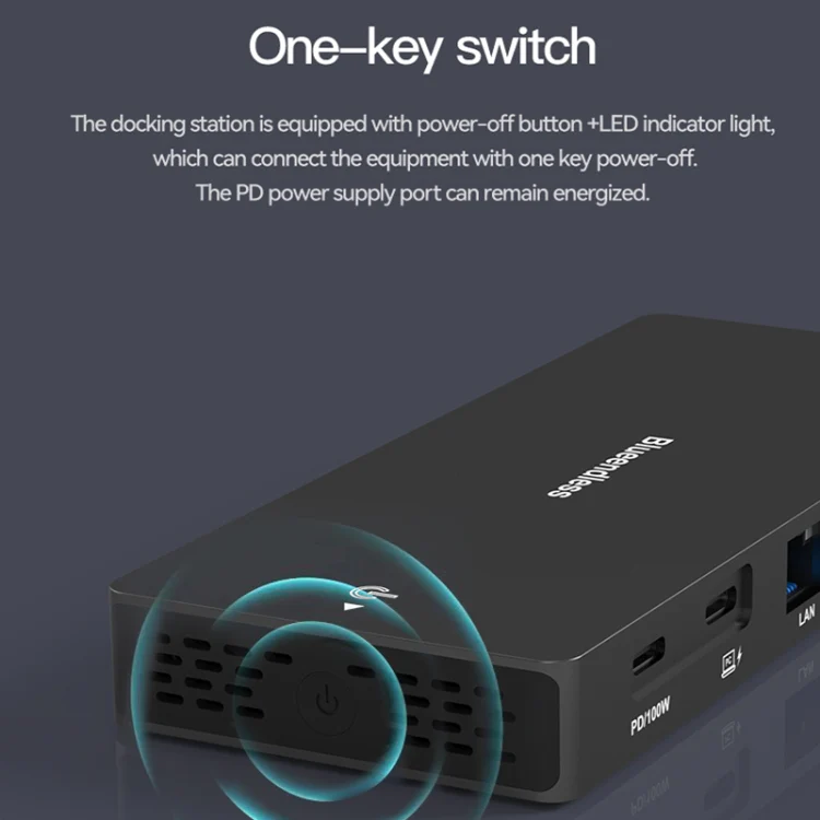 Blueendless 12-In-1 HD Multifunctional Docking Station 10Gbps Splitter With Switch(Dual 8K HDMI+DP) - Image 14