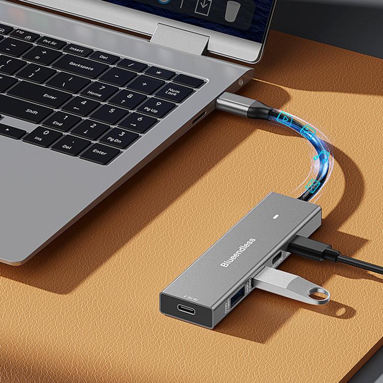 Blueendless 5 In 1 10Gbps High-Speed Computer/Mobile Phone Converter/Extension Splitter, Interface: USB 3.2 x 2+Type-C 3.2 x 2 - Image 7