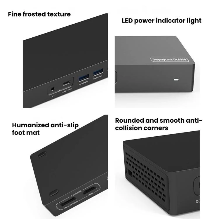 Blueendless Dual HDMI/DP Gigabit Expansion Dock With USB 3.2 Split Cable For Triple Display Expansion(14 in 1) - Image 3