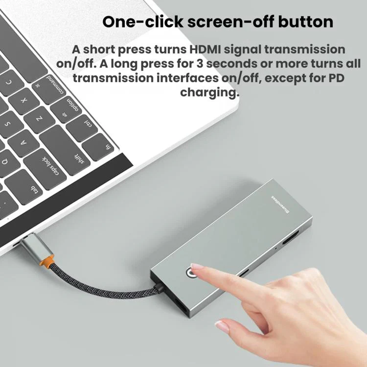 Blueendless Type-C Docking Station 4K 60Hz Screen Mirroring USB 3.0 Splitter, Interface: HDMI2.0+PD+USB3.0 x 3 - Image 7