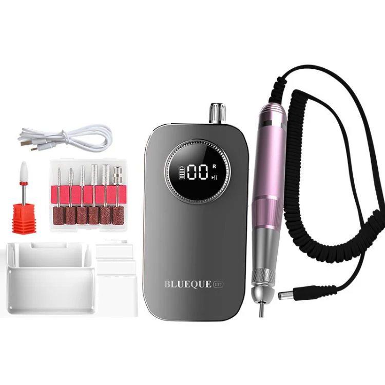BLUEQUE BQ-117 Hollow Cup Nail File Remover High Power Nail Care Tool(Gray)