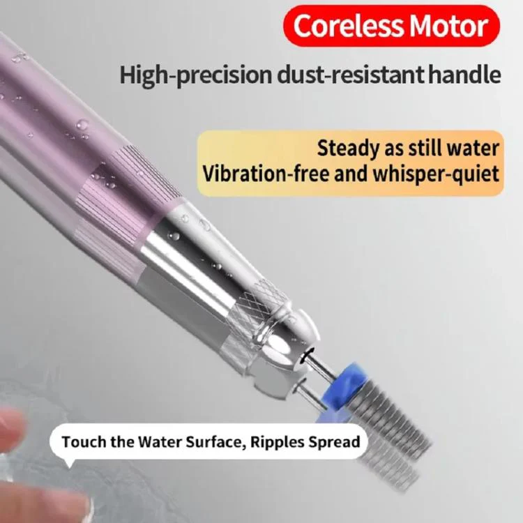 BLUEQUE BQ-117 Hollow Cup Nail File Remover High Power Nail Care Tool(Pink) - Image 6