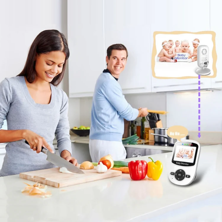 BM-SM24 2.4 inch LCD 2.4GHz Wireless Surveillance Camera Baby Monitor with 8-IR LED Night Vision, Two Way Voice Talk(White) - Image 13