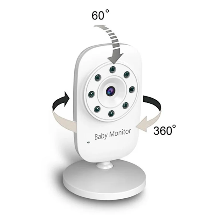 BM-SM24 2.4 inch LCD 2.4GHz Wireless Surveillance Camera Baby Monitor with 8-IR LED Night Vision, Two Way Voice Talk(White) - Image 4