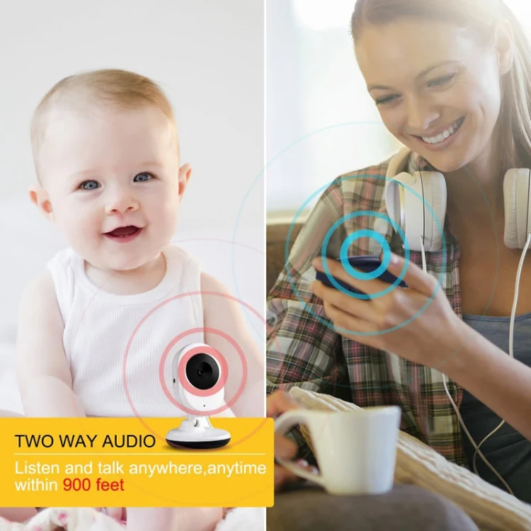 BM-SP820 2.4 inch LCD 2.4GHz Wireless Surveillance Camera Baby Monitor with 7-IR LED Night Vision, Two Way Voice Talk(White) - Image 11