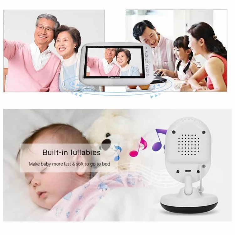 BM-SP820 2.4 inch LCD 2.4GHz Wireless Surveillance Camera Baby Monitor with 7-IR LED Night Vision, Two Way Voice Talk(White) - Image 12