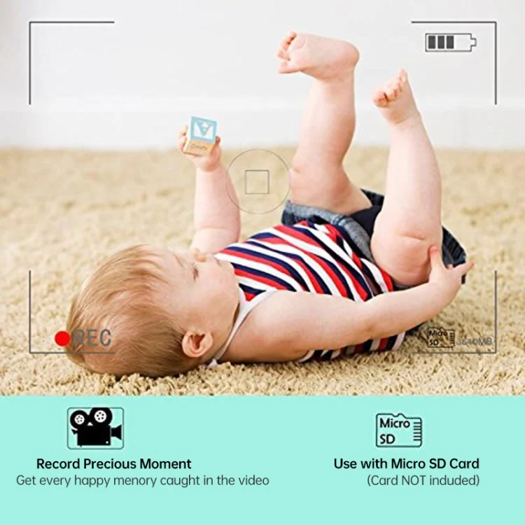 BM-SP820 2.4 inch LCD 2.4GHz Wireless Surveillance Camera Baby Monitor with 7-IR LED Night Vision, Two Way Voice Talk(White) - Image 13
