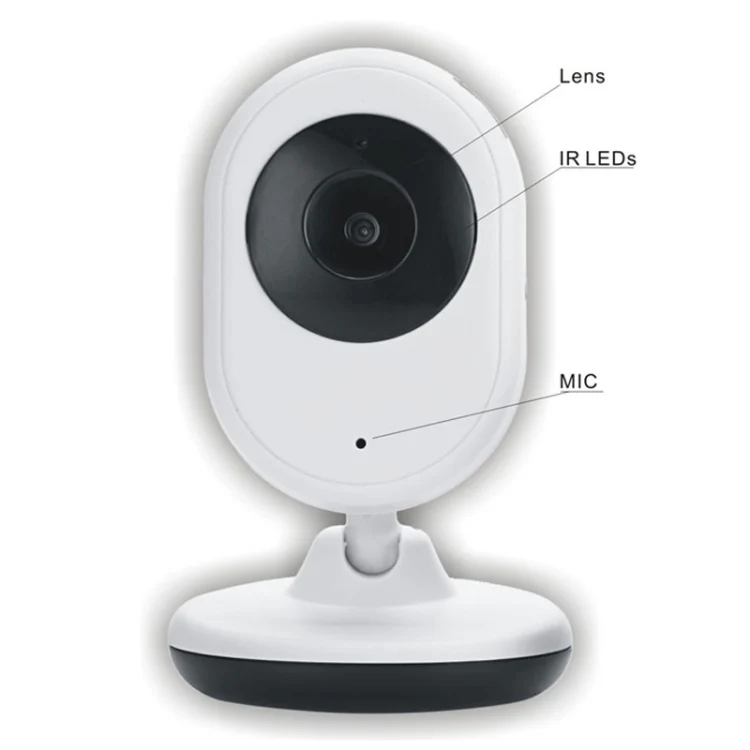 BM-SP820 2.4 inch LCD 2.4GHz Wireless Surveillance Camera Baby Monitor with 7-IR LED Night Vision, Two Way Voice Talk(White) - Image 4