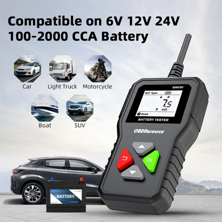 BM550 6V / 12V / 24V 3 in 1 Battery Tester Analyzer Battery Life Detector - Image 11
