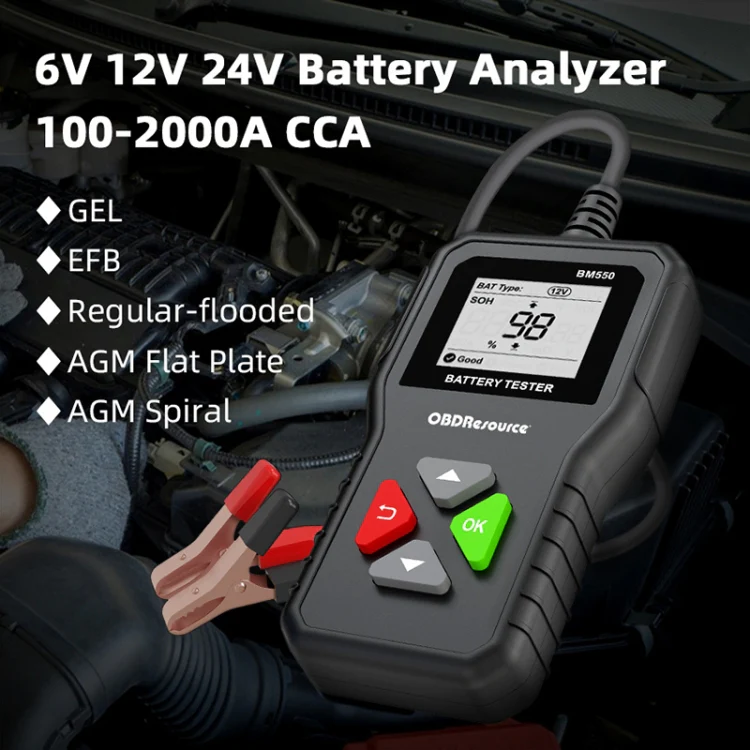 BM550 6V / 12V / 24V 3 in 1 Battery Tester Analyzer Battery Life Detector - Image 8