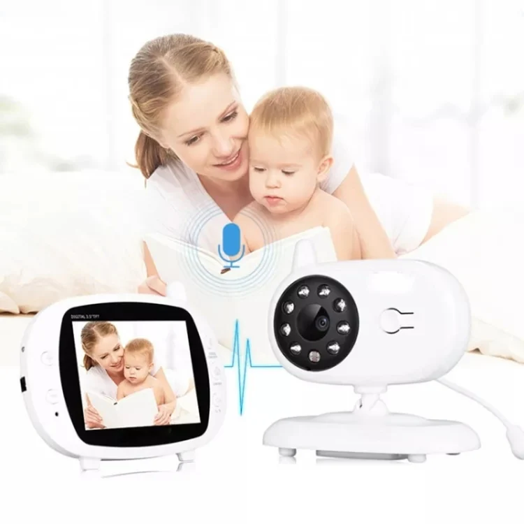 BM850 3.5 inch Wireless Video Color Baby Monitor Night Vision Temperature Monitor(EU Plug) - Image 5
