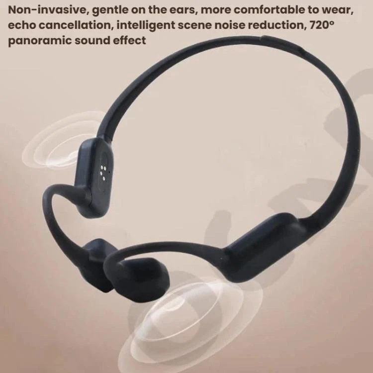 Bone Conduction Hearing Aid Bluetooth Integrated Unit Built-in Microphone(Dark Gray) - Image 2