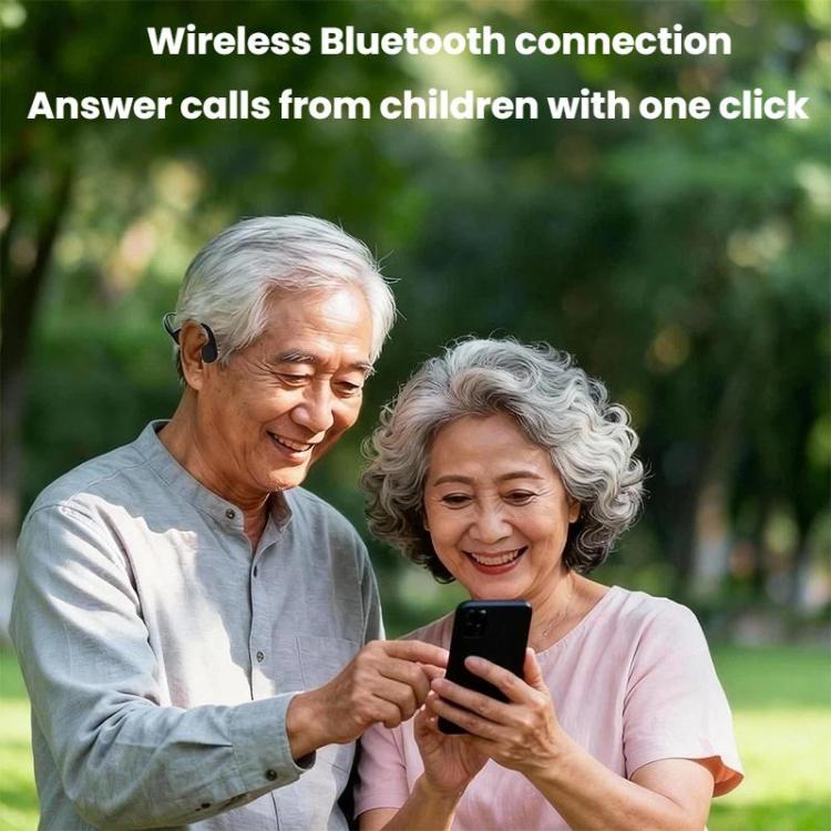Bone Conduction Hearing Aid Bluetooth Integrated Unit Built-in Microphone(Dark Gray) - Image 9