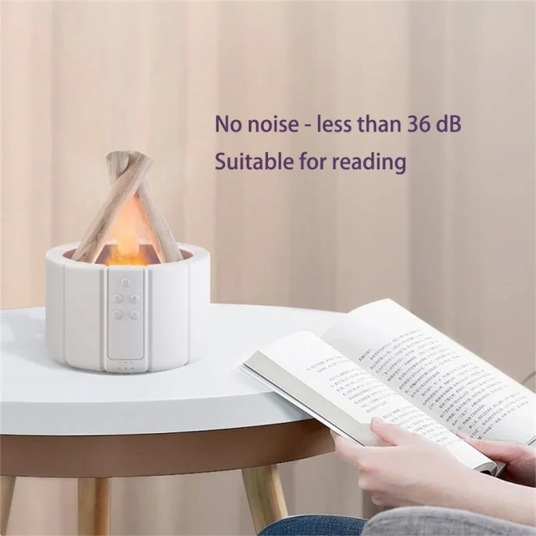 Bonfire Shaped Remote Control Aroma Diffuser Desktop Flame Humidifier, Color: Black - Image 8