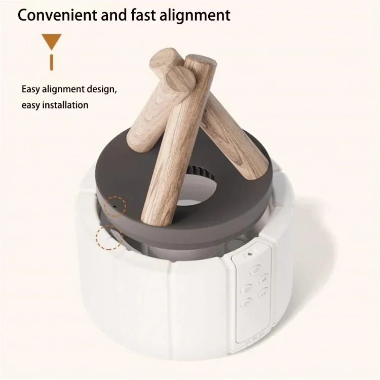 Bonfire Shaped Remote Control Aroma Diffuser Desktop Flame Humidifier, Color: Colorful White - Image 6