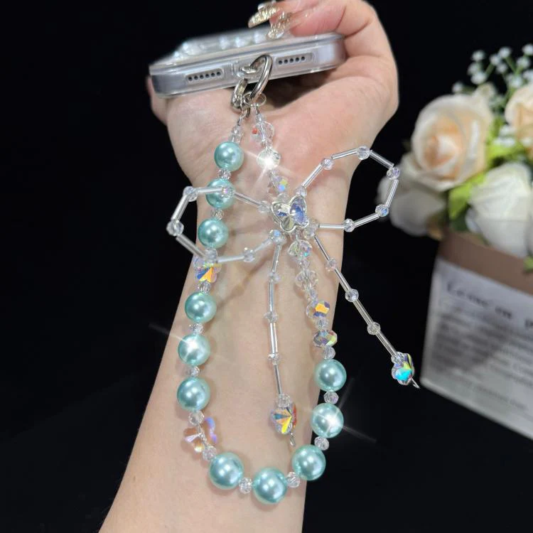 Bow Beaded Crystal Chain(Blue) - Image 3