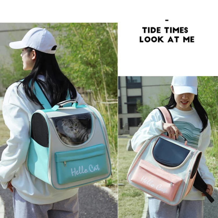Breathable Cat Backpack Foldable Outdoor Portable Pet Bag(Model 2 Green) - Image 12
