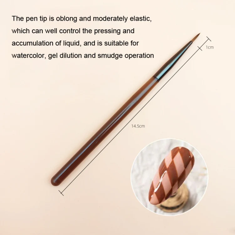 Brown Nail Art Pen Set Colorful Drawing Tools, Style: Versatile Pen - Image 2