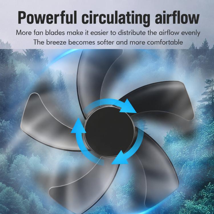 Brushed Motor Car Fan 5-Blade High Wind Silent Vehicle Fan, Spec: Reversible - Image 5
