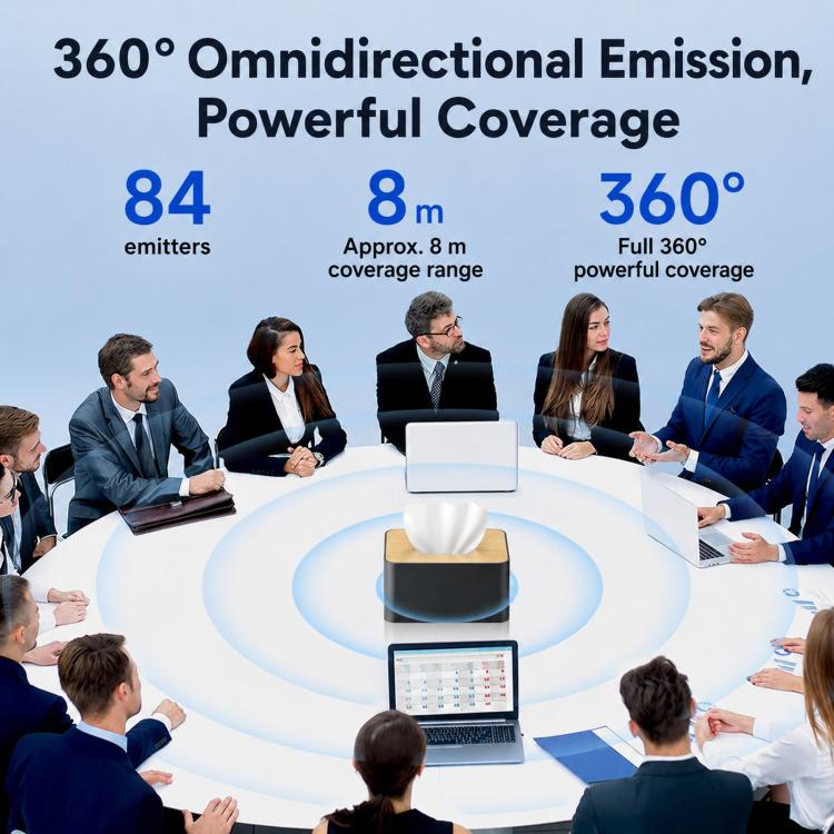 BS-99Pro 56 Sine Wave Covert Tissue Box Audio Protection Device, 360 Degrees Ultrasonic Voice Recorder Blocker, US Plug - Image 5