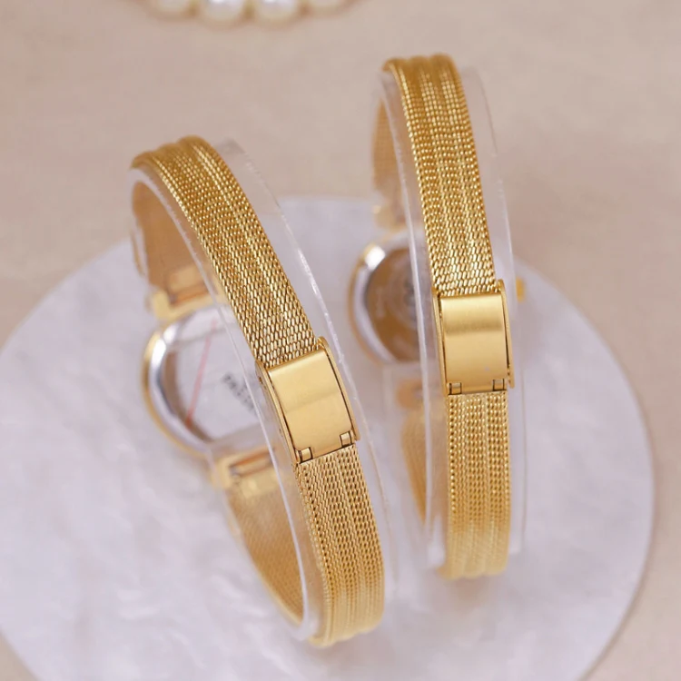 BS Bee Sister 22mm Retro Female Wrist Watch with Stainless Steel Mesh Butterfly Design Strap(Champagne Gold) - Image 5