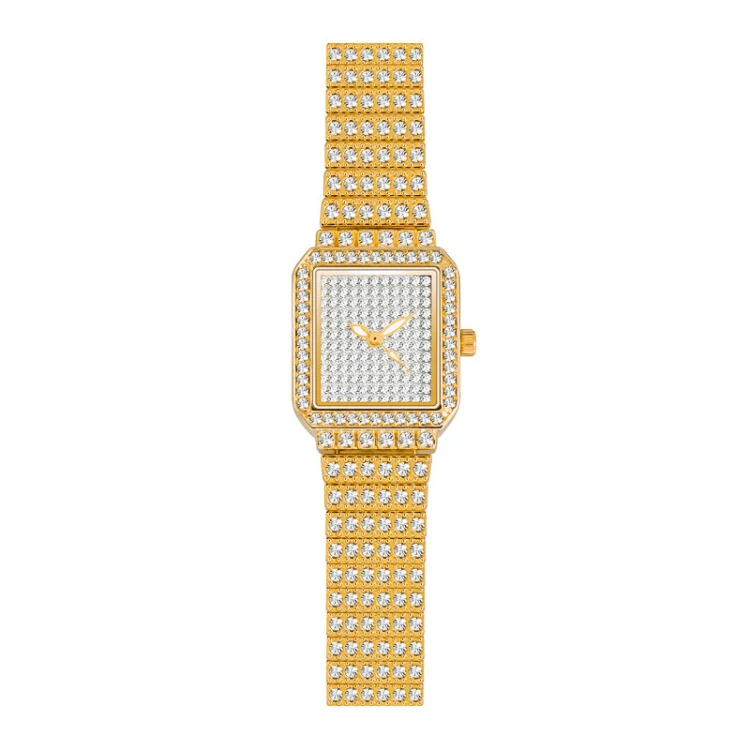 BS Bee Sister F0510B Ladies Diamond Watch Jewelry Chain Watch(Gold)