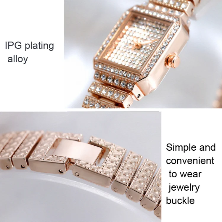 BS Bee Sister F0510B Ladies Diamond Watch Jewelry Chain Watch(Rose Gold) - Image 3
