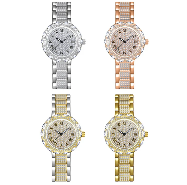 BS Bee Sister FA1499 Ladies Diamond Watch Jewelry Chain Watch(Rose Gold) - Image 2