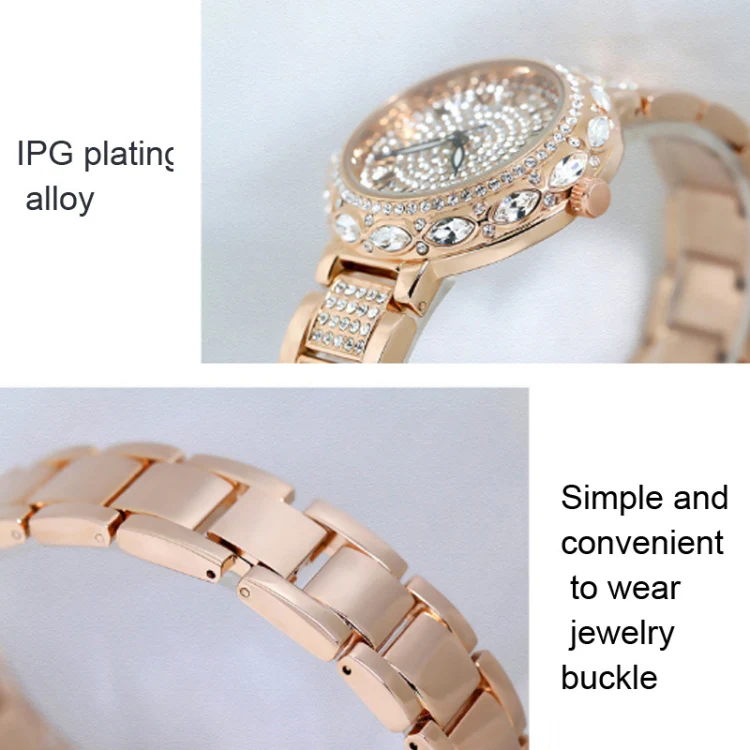 BS Bee Sister FA1499 Ladies Diamond Watch Jewelry Chain Watch(Silver) - Image 4
