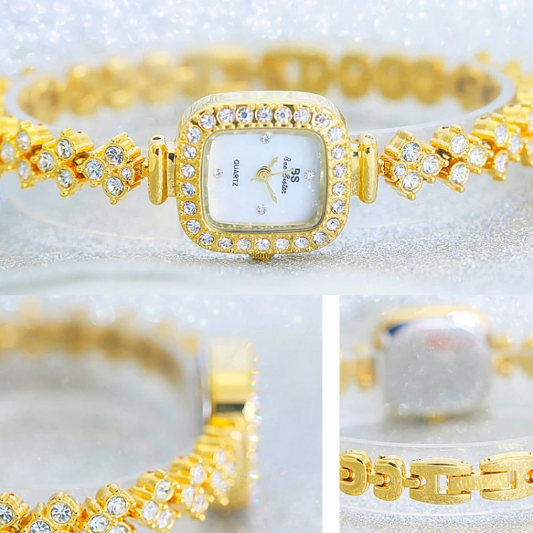 BS Bee Sister FA1518 Women Diamond Watch Bracelet Watch(Rose Gold) - Image 5
