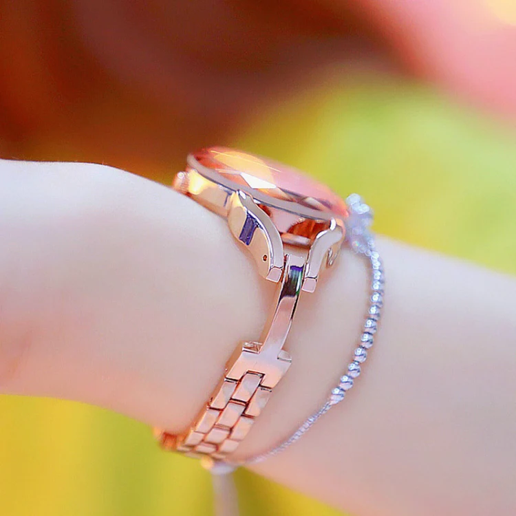 BS Bee Sister FA1565 Aurora Star Diamond Ladies Chain Watch(Rose Gold) - Image 6