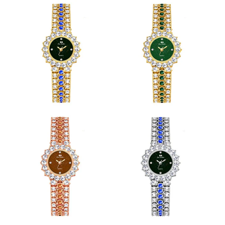 BS Bee Sister FA1580 Sparkling Full Diamond Watch Temperament Women Chain Watch(Rose Coffee) - Image 3