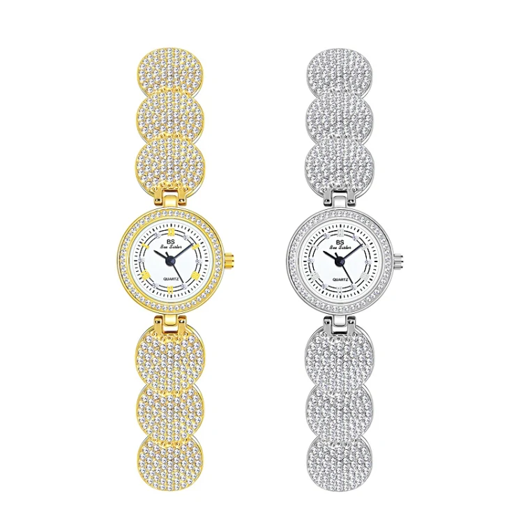 BS Bee Sister FA1606 Diamond Inlaid Ladies Watch Jewelry Chain Watch(Silver) - Image 2