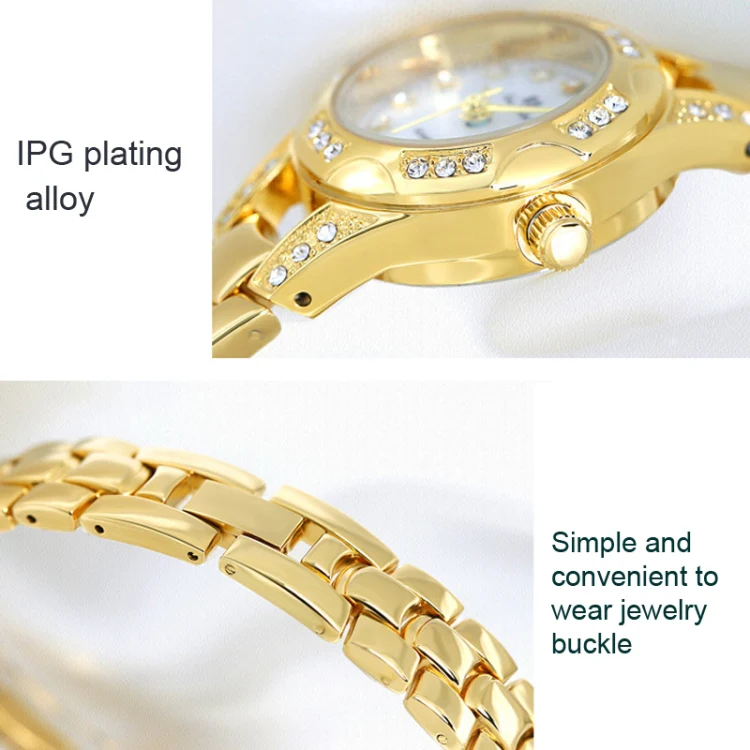 BS Bee Sister FA1679 Ladies Diamond Chain Watch Cute Small Round Watch With Calendar(Rose Gold) - Image 6
