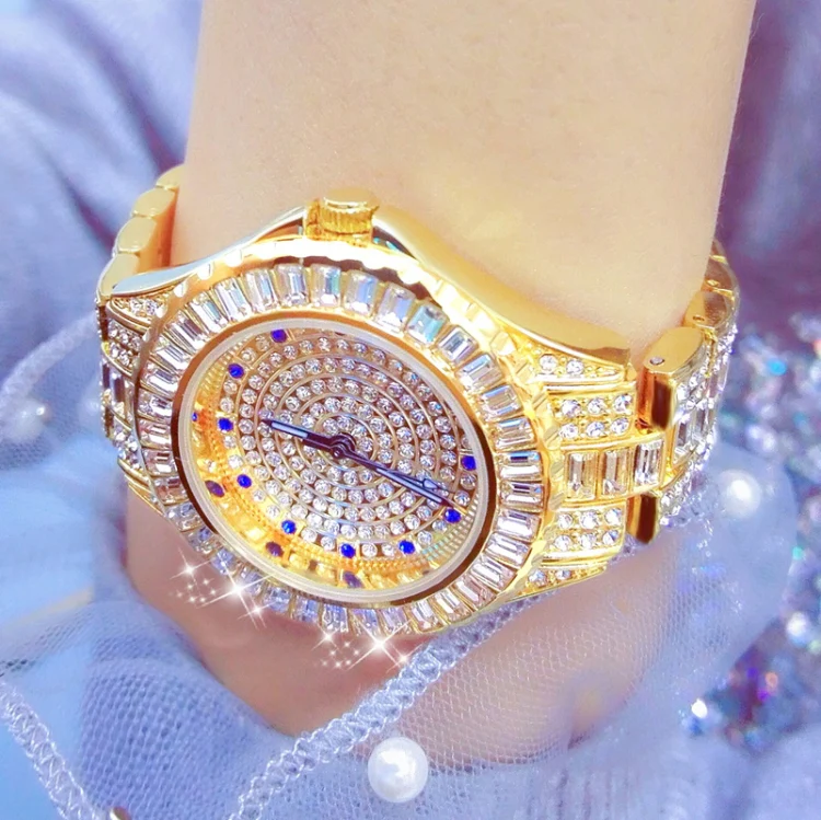 BS Bee Sister FA1686 Diamond Inlaid Ladies Watch Jewelry Chain Watch(Gold) - Image 5